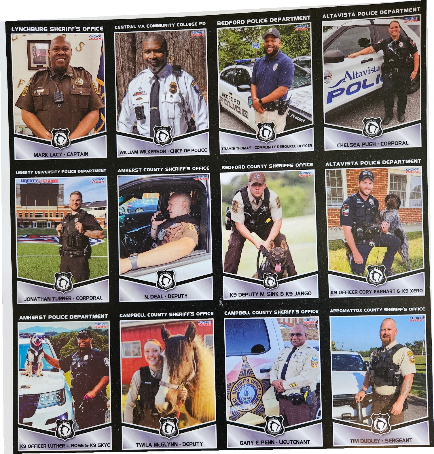 YGAFF Police Trading Cards Police Trading Cards